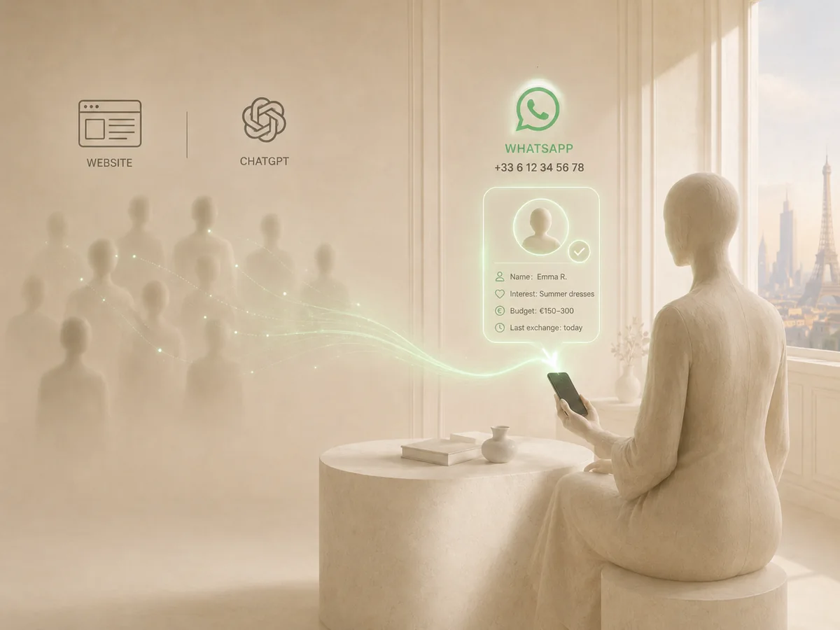 Un contact identifié sur WhatsApp
